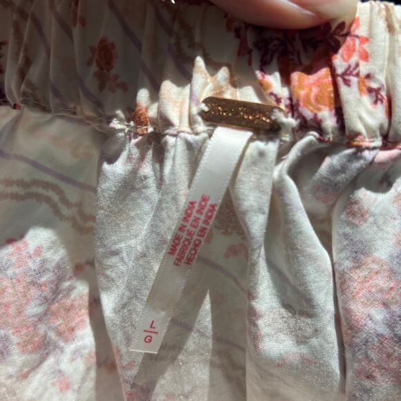 Free People Gaia Floral Printed Mini Bubble Skirt Size L - Picture 4 of 6